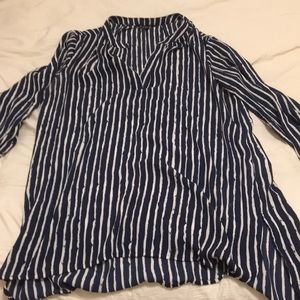 Strip blue and white shirt